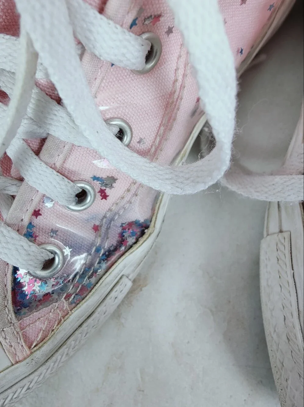 Converse Girls' Chuck Taylor All Star Confetti High Top Sneakers, Pink, Sz 5